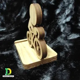 Wooden Phone Holder Mobile Stand Desk Holder Cycle theme Cradle for Mobile Phones Smart Cell phone