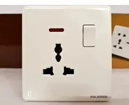 FULIMAN Universal Wall Socket Outlet – 3-Hole Multi Plug Base with Switch, Durable & Compatible Power Socket for Home, Office & Commercial Use