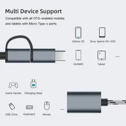 USB Type-C & Micro USB OTG Adapter – Dual Interface Cable for Android Devices, Flash Drives, Keyboards & More