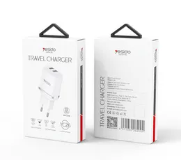 Yesido YC26 Portable Fast Charging Travel Wall Charger | EU Plug 18W USB Charger For Mobile Phone