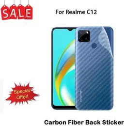 Clear Slim Carbon fibre Phone Transparent protective Mobile Back Sticker For Realme C12