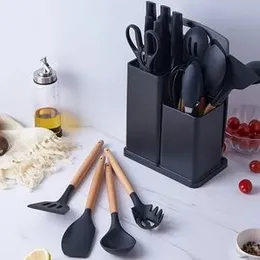 SILICON SPOON & KNIFE SET 19PCS
