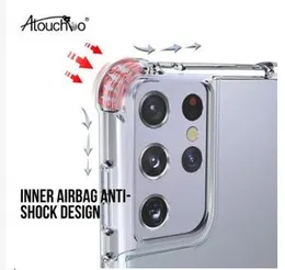 S23 Ultra Atouchbo King Kong Anti Burst Case Shockproof Armour Clear Back Cover For Samsung Galaxy S23 Ultra