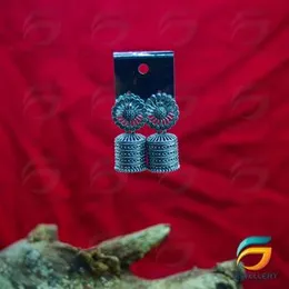 Silver-Plated  Cubic Zirconia Dangle Round Earring for Girl & Woman.