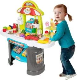 61 Pcs Supermarket Grocery Store for Kids (Multicolor)