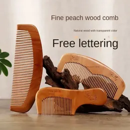1pc Natural wooden comb healthy teeth comb lice scalp care styling Saloon comb