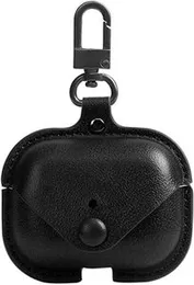 Premium Leather AirPods Pro Case – Compatible with 1st & 2nd Gen, Wireless Charging, Keychain & Snap Lock, Protective Cover for Travel & Daily Use