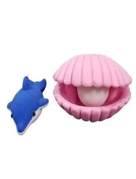 New Design Cute Rubber dolphin + sea shell Eraser For School Students