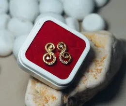 gold plated fashion style womens earrings.