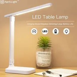 Foldable, Rechargeable LED Table Lamp Table Lights S9 Dimmer Eye Protection Lamp Touch Sensor Control Flexible USB Rechargeable Desk Lamp for Reading