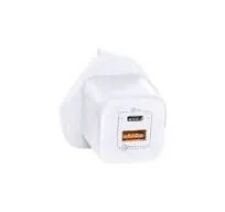 QC 3.0 18W Quick Charge USB Charger + Type-C Cable Kit – UK Plug | Fast Charging | White