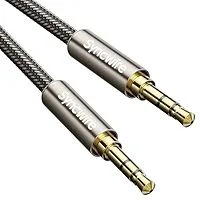 Metal Shell 1.5m AUX Cable – Durable 3.5mm Male to Male Audio Cable with Metal Connectors