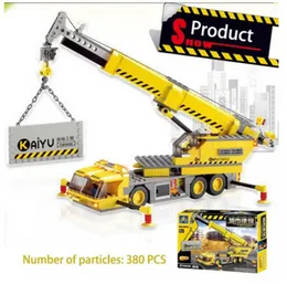 380+ Pcs City Build Crane Truck Building Blocks DIY Engineering Set Best Bricks Educational Gift for Children KAZI No. 8045