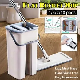 SCRATCH CLEANING MOP WITH BUSKET