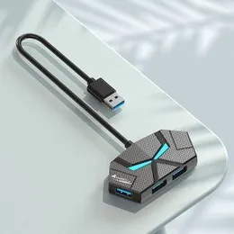 RGB 4 Port USB C Hub 3.0 USB Splitter USB Extender