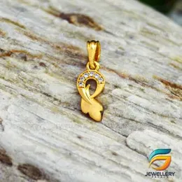 Gold Plated Traditional Design Yellow Gold White Stones Pendant For Women