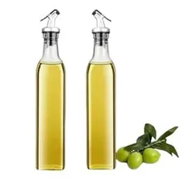 SHG ENTERPRISE Glass Olive Oil Vinegar Dispenser Gravy Bottle,Leak-Proof Soy Sauce Vinegar Storage, 500 ml Kitchen Oil Bottle,Oil Dispenser 500ml for