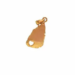 Gold Plated Sri Lanka Map Pendant for Women.