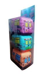 3Pcs Cartoon Cloth Cars