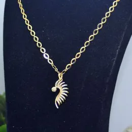 Gold Plated 04mm Machine Cut Link Chain Guaranteed 18/24 inch Chain with Peacock Pendant for Women-24 inches