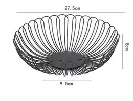 Black steel fruit basket (94-3)