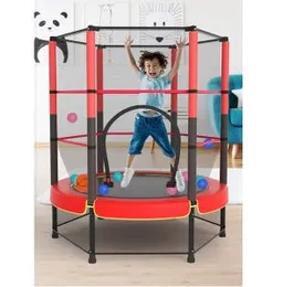 Kids Trampoline with Safety Enclosure Net (1.6M High 1.4M Diameter) 0419