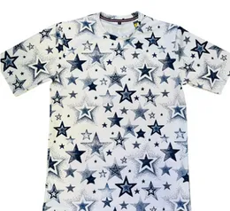 Printed Star Design Baggy Pop Corn T Shirt for Men