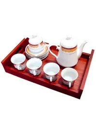Serving Tray  - Wooden Tray with Handles - Great for Dinner Trays, Tea Tray, Bar Tray, Breakfast Tray, or Any Food Tray