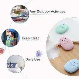 Mini Portable Disposable Travel Paper Soap Sheets Foaming Hand Washing Bath Scented Paper Soap Hand Soap for Indoor Outdoor Travel Camping Hiking