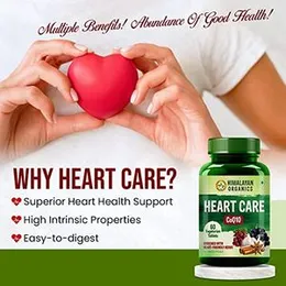 Himalayan Organics Heart Care Supplement With CoQ10,Arjuna Bark ,Grape Seed,Resveratrol | Balance Cholesterol Level | Good For Healthy Heart And Blood