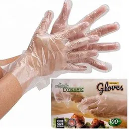 Disposable Selapin Hand Gloves Household 100 Pieces Box Transparent