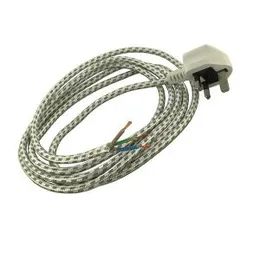 Electric Iron UK Square 3 Pin Wire Cord Flex Cable 13A