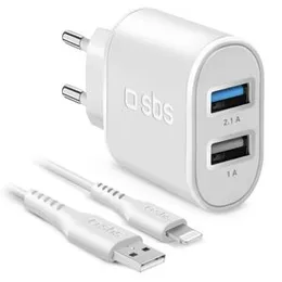 Dual USB Wall Charger Kit with Lightning Cable | 2.4A Fast Charging