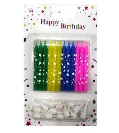 Happy Birthday Party Candle Cake Decoration Multi Color