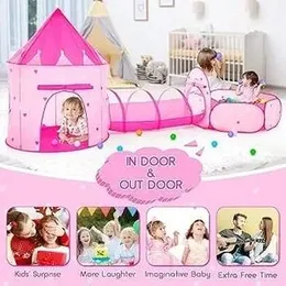 Tunnel Tent (3pcs Tent)3-IN-1 DESIGN Ball Pit for Toddlers , Include a rocket tent,a ball pit and a crawl tunne|.