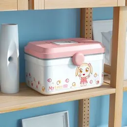 Plastic Medicine Box Multifunctional Storage Container Medical Portable Handle