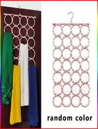 Multi use 28 Hole Ring Rope Scarf Wrap Shawl Storage Holder Hanger Tie Rack