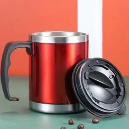 450ML HOT AND COOL MUG Colorful Insulated Stainless Steel Travel Mug  with Plastic Lid and Handle, Perfect for Hot Drinks, Tea, Coffee, Hot Chocolate,