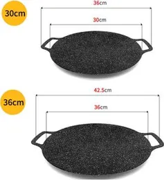 Cast Iron Griddle Pan Double-Sided Grill Pan With Double Handles Skillet Pan For Steaks Broil Bread Eggs Pancakes Vegetables (Color : Black, Size : 28