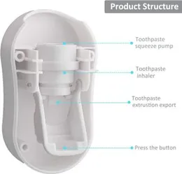 Toothpaste Dispenser, Toothpaste Squeezer Automatic Hands Free Wall Mounted for Washroom Shower Bathroom
