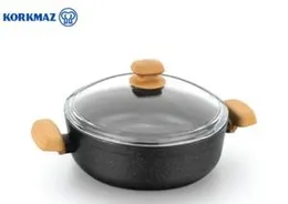 Montana 24cm Aluminum Low Casserole – 2.5L Non-Stick, Scratch-Resistant