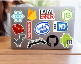 CodersParadise - Pack of 51 Laptop Vinyl Sticker for Programmer, Coder, Developer, IT Professional - Multicolor Stickers for Laptop, Journal, Guitar,
