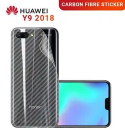 Huawei Y9 2018 Clear Slim Carbon fibre Phone Transparent protective Mobile Back Sticker For Huawei Y9 2018