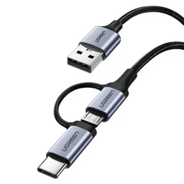 UGREEN 1 Meter USB to Micro USB + Type-C Cable – US177 - 30875
