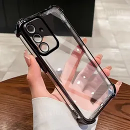 Transparent Phone Case for Samsung Galaxy A16 5G 4G A26 A06 A36 A56 5G Clera Back Cover Protective Black Camera Circle