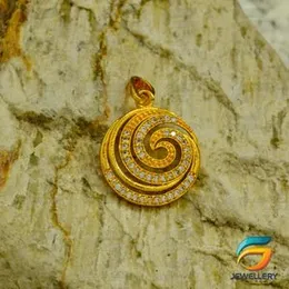 Gold Plated Swirl Derana Pendant Guarantee Fashion and Stylish Design for Women