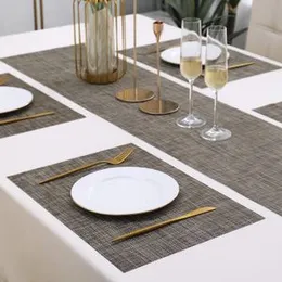 HOKIPO PVC Placemats with Table Runner for Dining Table 4 Seater (AR2992)