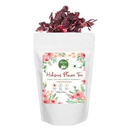 dbrew Hibiscus Whole Flower Tea - 100gm | Plant Based - Caffeine Free Tea | Herbal Tea Combo Benefit