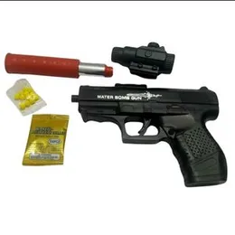 Toy Gun with Suppressor – Realistic PUBG Style BB Toy Gun with Soft Bullets, Spring-Powered Pull-Back Trigger Action, Outdoor Shooting Toy Gun.