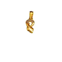 Gold Plated Traditional Design Yellow Gold White Stones Pendant For Women.